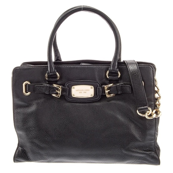 Michael Kors Black Hamilton Crossbody Hobo Bag - Picture 2 of 16